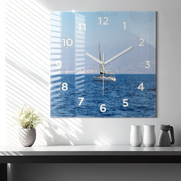 Square wall clock Yacht in Tenerife