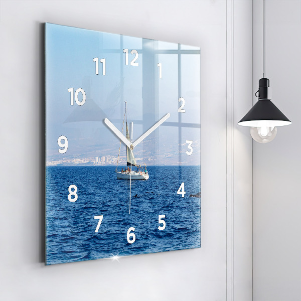 Square wall clock Yacht in Tenerife
