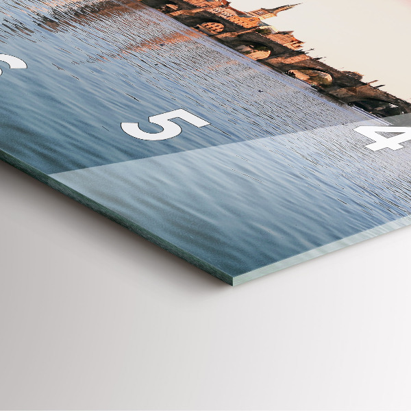 Square wall clock Charles Bridge in Prague