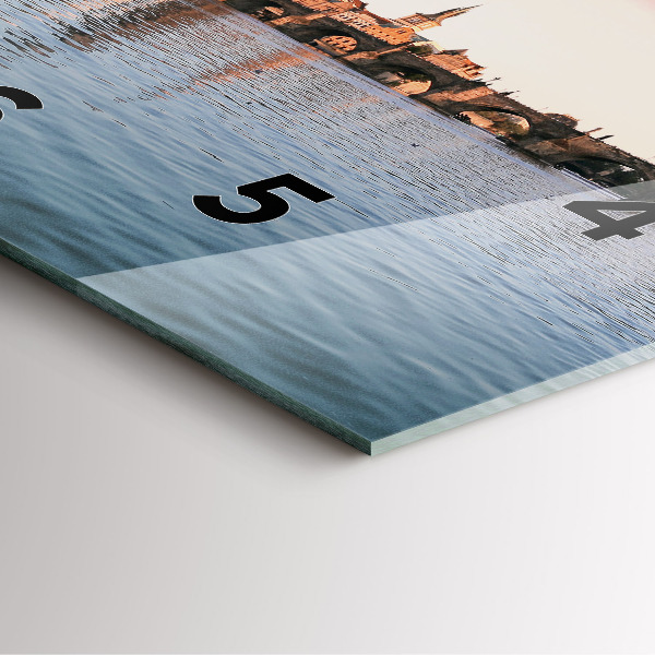 Square wall clock Charles Bridge in Prague