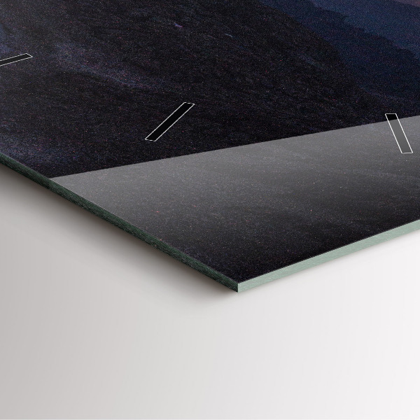 Square wall clock Mountains at sunset