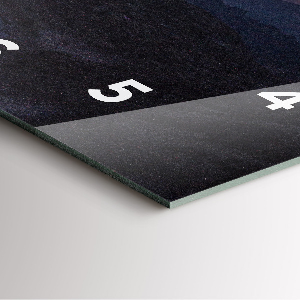 Square wall clock Mountains at sunset