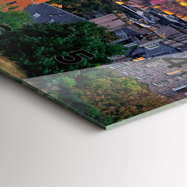 Square wall clock Edinburgh from Calton Hill