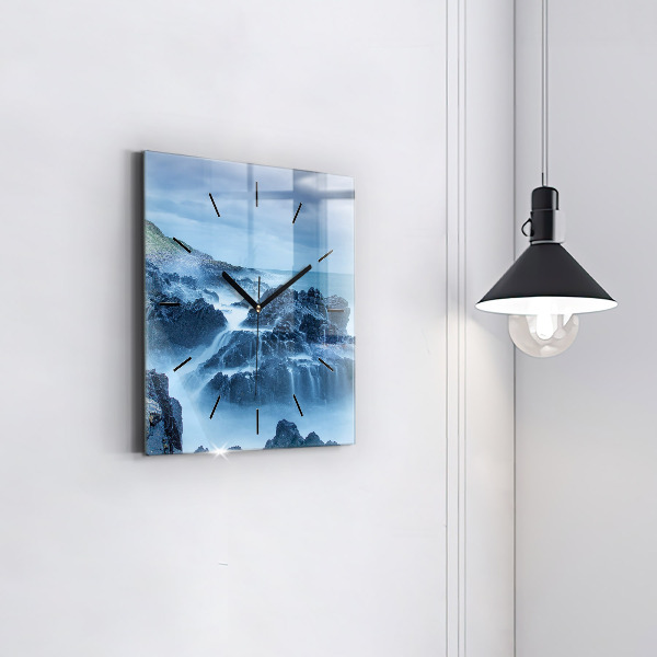 Square wall clock Lighthouse