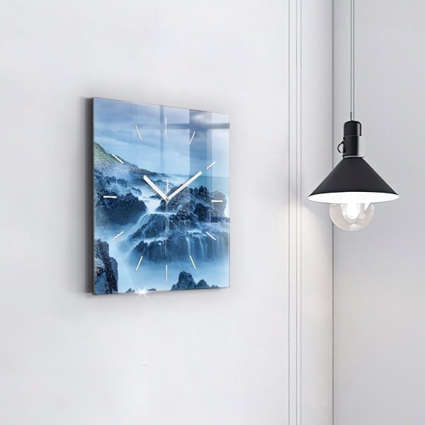 Square wall clock Lighthouse