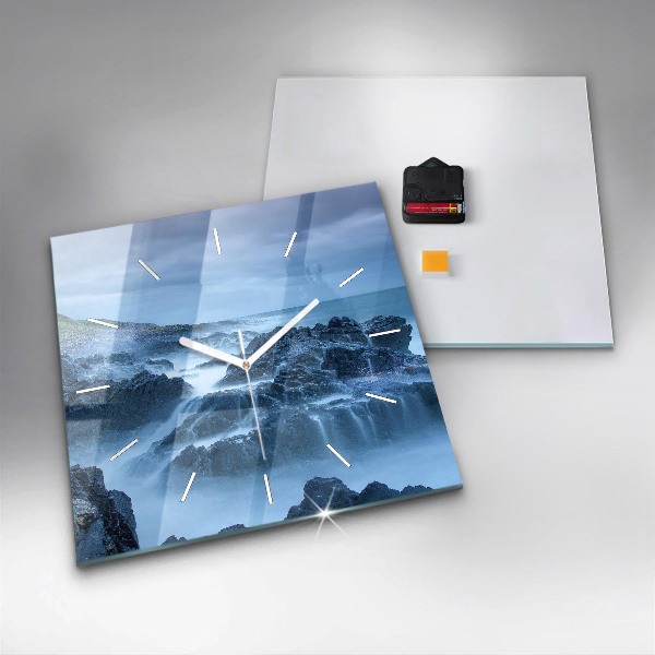 Square wall clock Lighthouse