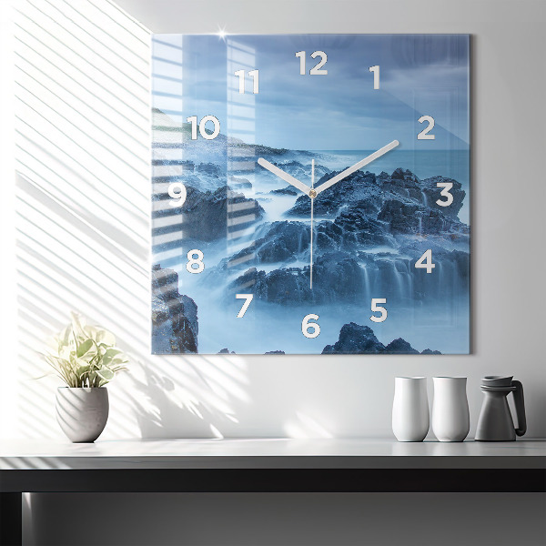 Square wall clock Lighthouse