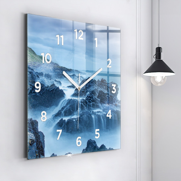Square wall clock Lighthouse