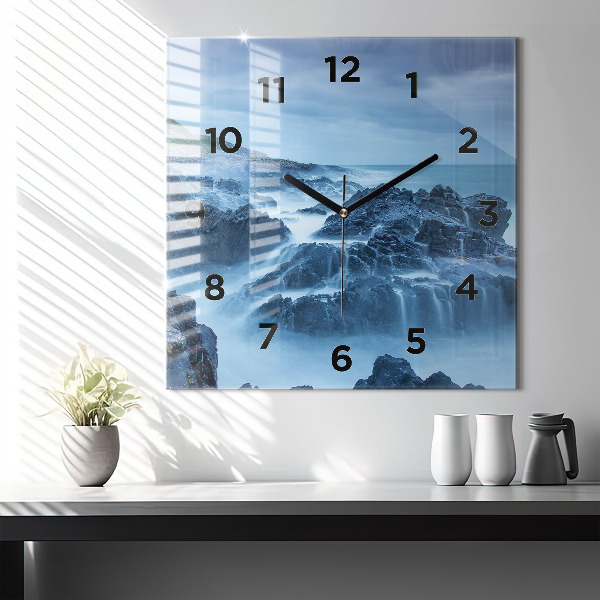 Square wall clock Lighthouse