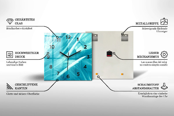 Square wall clock Lighthouse