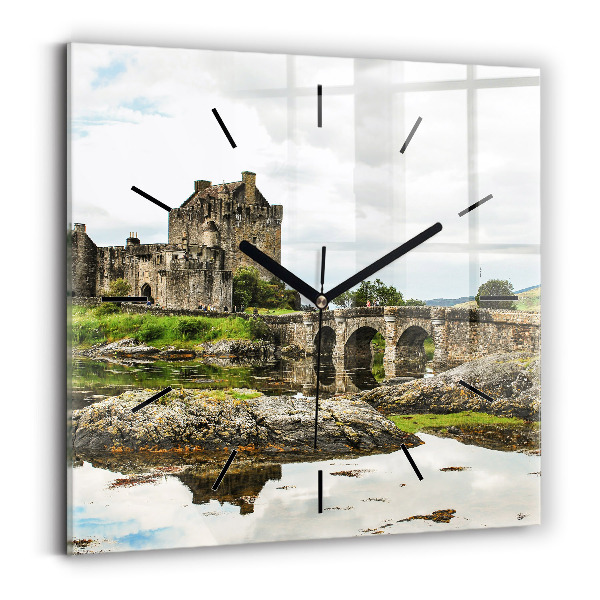 Square wall clock Eilean Donan Castle Scotland