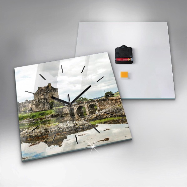 Square wall clock Eilean Donan Castle Scotland
