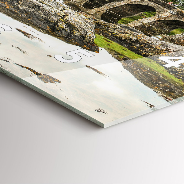 Square wall clock Eilean Donan Castle Scotland