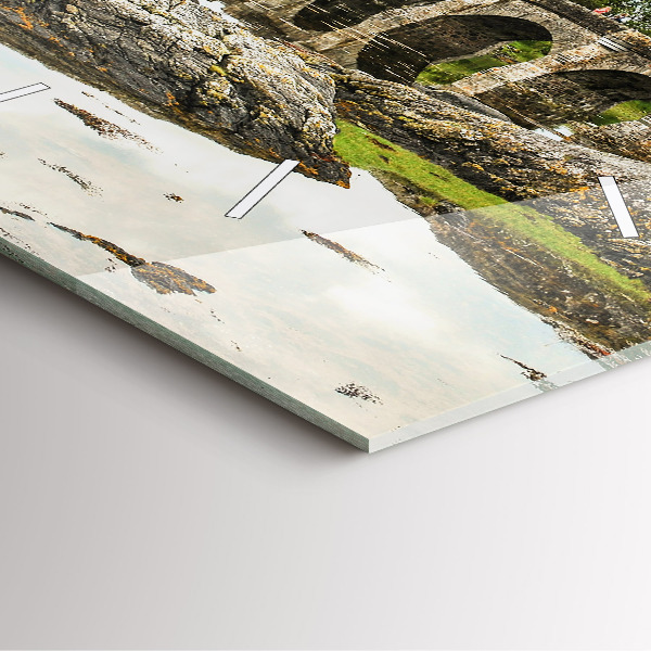 Square wall clock Eilean Donan Castle Scotland