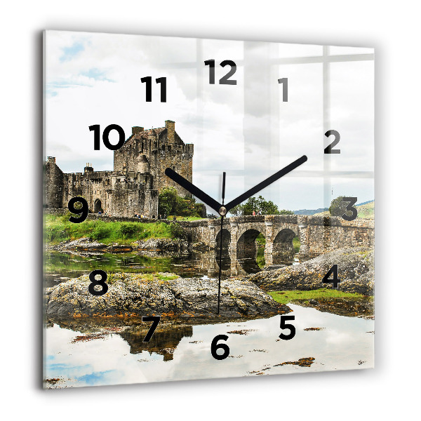 Square wall clock Eilean Donan Castle Scotland