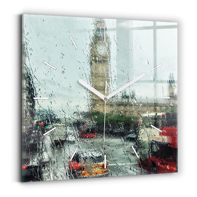 Square wall clock Rainy London
