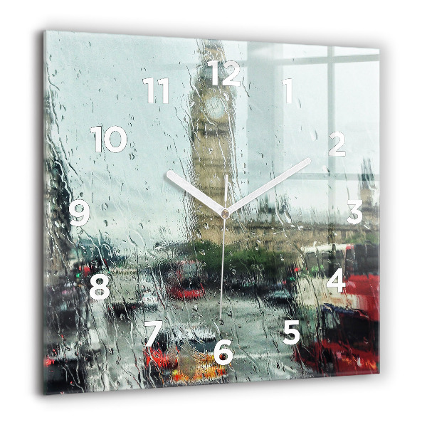 Square wall clock Rainy London