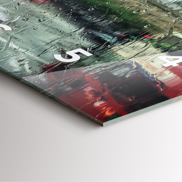 Square wall clock Rainy London