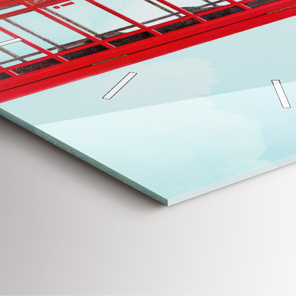 Square wall clock Public phone