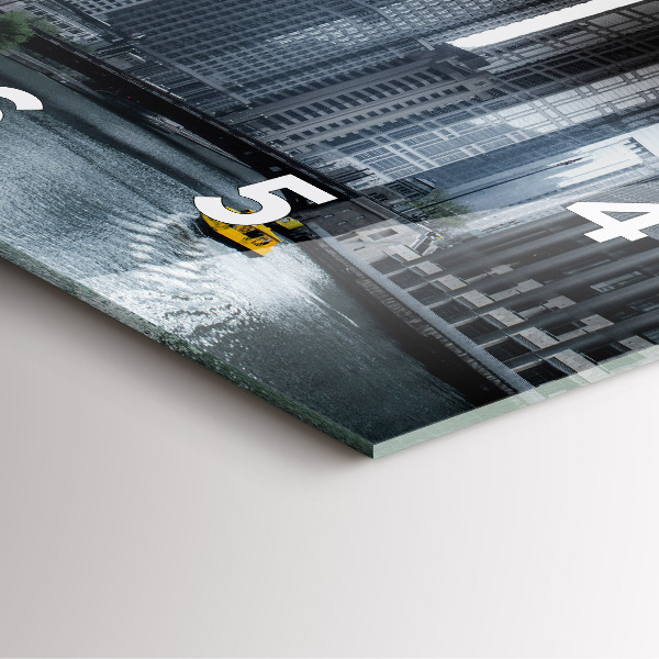 Square wall clock City panorama