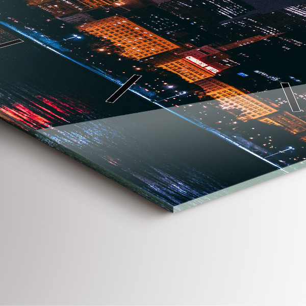 Square wall clock Chicago Cityscape