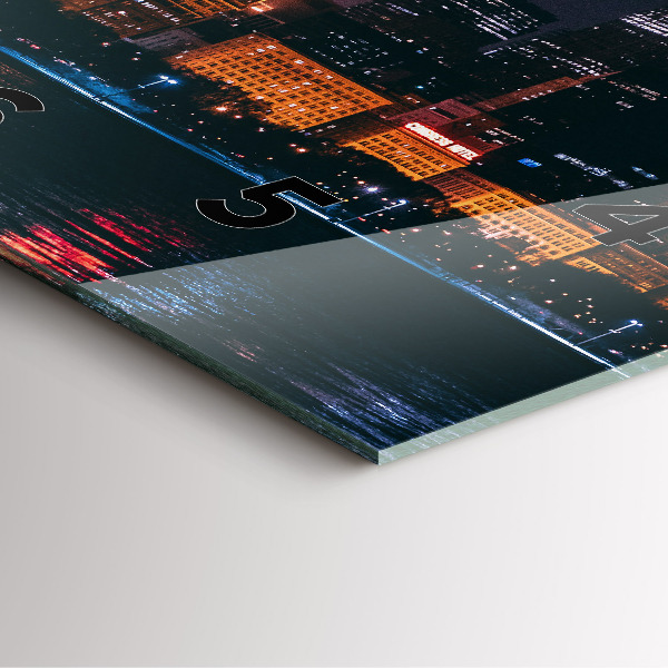 Square wall clock Chicago Cityscape