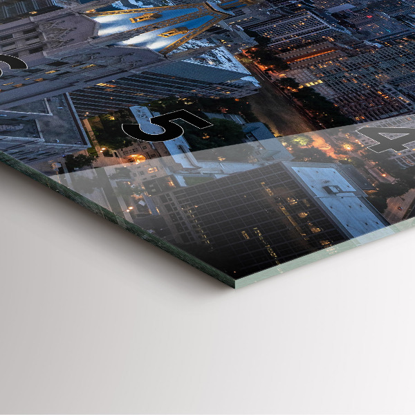 Square wall clock Photo of Chicago