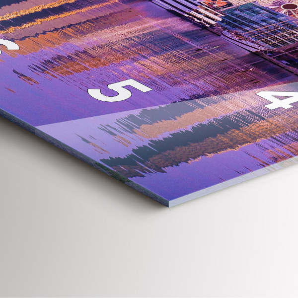 Square wall clock View of the skyscrapers of the USA