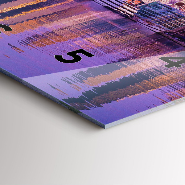 Square wall clock View of the skyscrapers of the USA