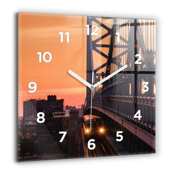 Square wall clock Benjamin Franklin Bridge