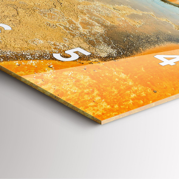 Square wall clock Lake with Mountains