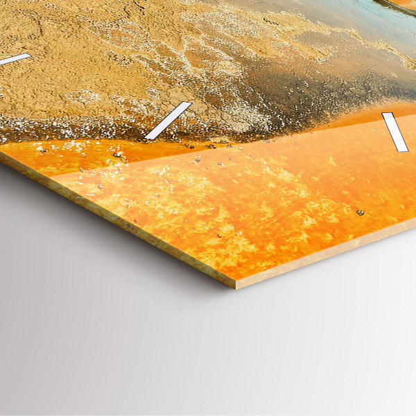 Square wall clock Lake with Mountains