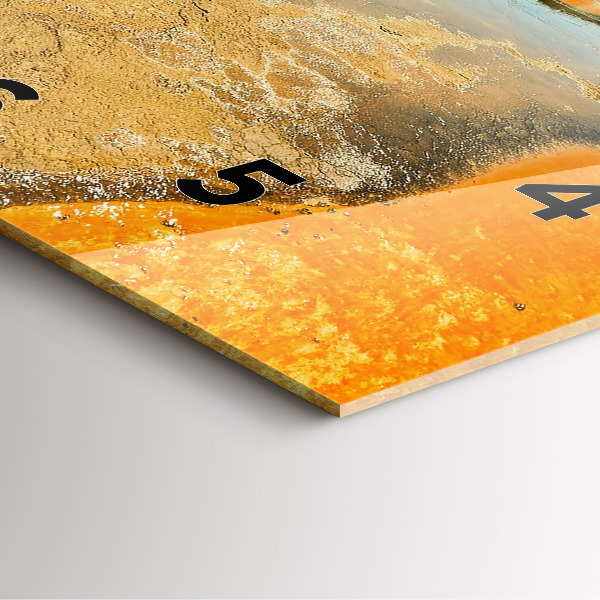 Square wall clock Lake with Mountains