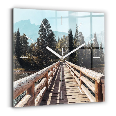 Square wall clock Mountains in Yellowstone