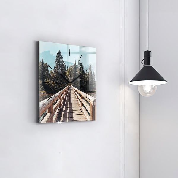 Square wall clock Mountains in Yellowstone