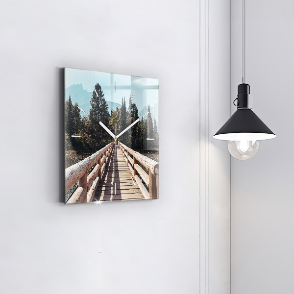 Square wall clock Mountains in Yellowstone