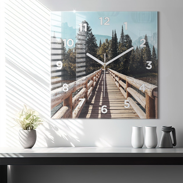 Square wall clock Mountains in Yellowstone