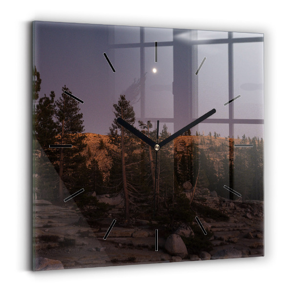 Square wall clock Rocky Yosemite Road