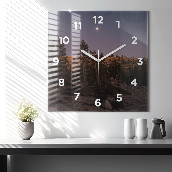 Square wall clock Rocky Yosemite Road