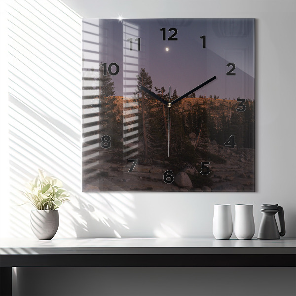 Square wall clock Rocky Yosemite Road