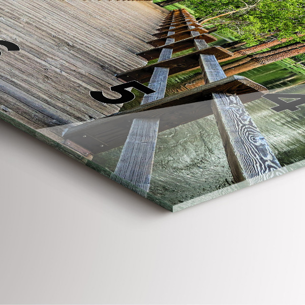 Square wall clock Yosemite Wooden Bridge