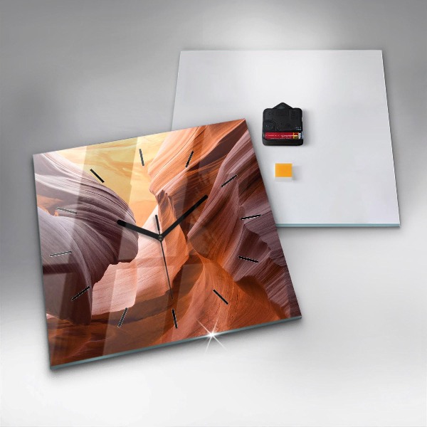 Square wall clock Antelope Canyon