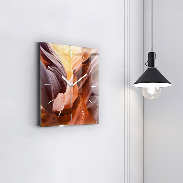 Square wall clock Antelope Canyon