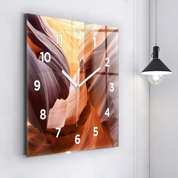 Square wall clock Antelope Canyon