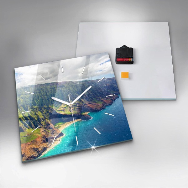 Square wall clock The Sea in Hawaii