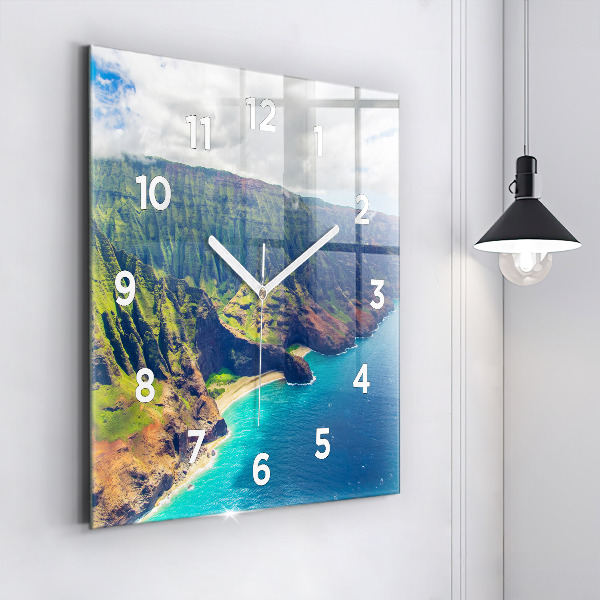 Square wall clock The Sea in Hawaii