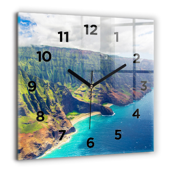 Square wall clock The Sea in Hawaii