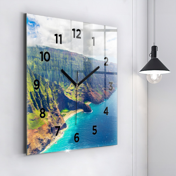 Square wall clock The Sea in Hawaii