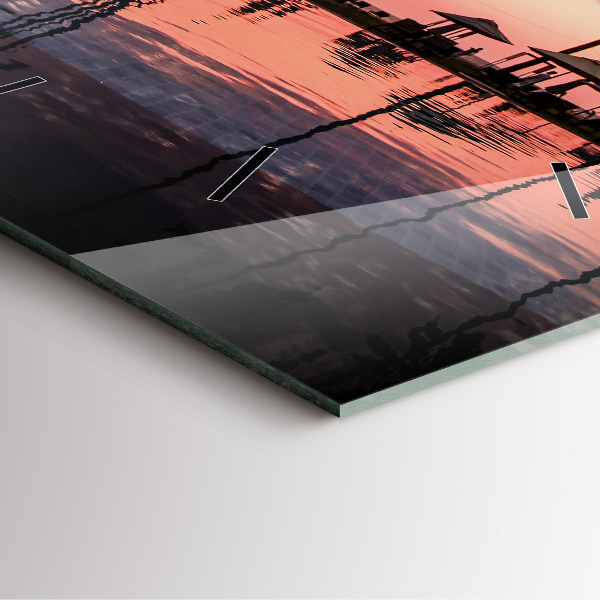 Square wall clock Palm trees in Hawaii