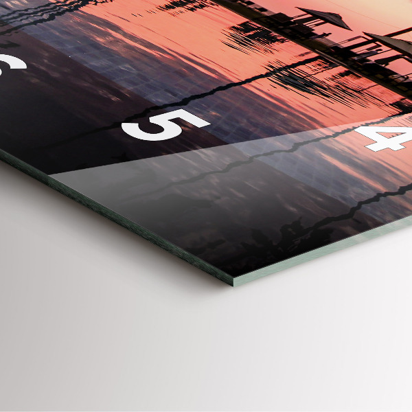 Square wall clock Palm trees in Hawaii